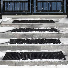 Electric Snow Melting Mat，Heated Mats for Winter Snow Removal with 6 ft Power Cord, 2 in/h Ice Melting Speed, for Stairs, Decks, Sidewalks, and Residential/Industrial Use 10x30in(25.4x76.2cm)-4pcs