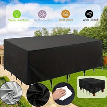 2pcs Patio Furniture Set Cover Heavy Duty Outdoor Sectional Sofa Covers Table and Chair Water Resistant Large(Silver,350x188x71cm)