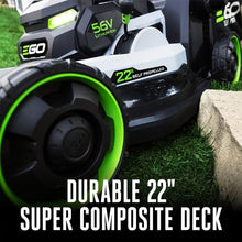 EGO POWER+ Electric Lawn Mower, Self-Propelled Cordless with 22" Super Composite Deck, Includes (2) 56V 6.0Ah Batteries and 560W Charger - LM2244SP-2