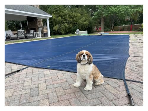 Winter Inground Pool Safety Cover for Rectangle/Oval/Kidney Shaped Pools, Heavy Duty Swimming Pool Protective Covers with Hardware Kit, Rectangular High Strength PP Mesh Extra Durable(3m x 6m/10ft x 1