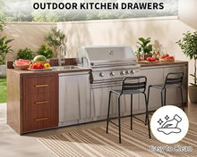 DobleePy Triple Drawer Stainless Steel Storage Cabinet for Outdoor Kitchen