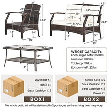 YWMLFZ 8 PCS Outdoor Rattan Conversation Set Patio Sofa W/Protective Cover