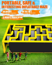 WZIIOT 26.5x18x6.5FT Inflatable Maze with 1100W Air Blower