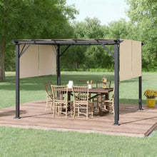 Heavy-Duty Outdoor Pergola Canopy with Metal Frame for Patio, Deck or Garden Shade Shelter