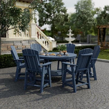 Wildridge® Heritage 60” Pub Table Set, Patriot Blue - Outdoor All-Weather Poly Furniture for Patio, Porch, Deck