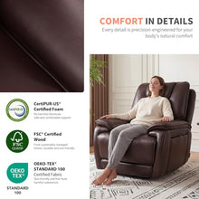 EONIX Triple Motor Zero Gravity Power Recliner Chair, 5'7'', Brown Leather