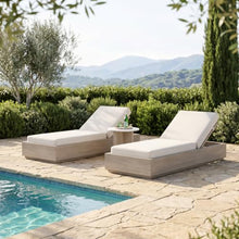 Zuo Varadero Beach Chaise Gray, Beige Lounge Chair, Modern, Outdoor Fabric, Removable and Washable Cushion Cover, Aluminum, Outdoor Living, 31.7" W x 83.7" D x 17.1~34.4" H