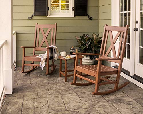Polywood Braxton Rocking Chair Set White