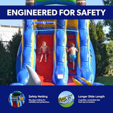 HeroKiddo15ft Shark Commercial Inflatable Water Slide with Blower
