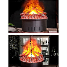 Decorative Fireplace Round Fireplace Decoration with Simulated Flames for Living Room and Home Use