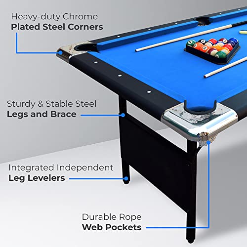 Hathaway Fairmont Portable 6-Ft Pool Table Blue