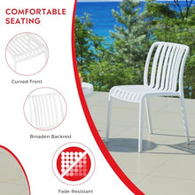 Costaelm Sunshine 3-Piece Outdoor Patio Bistro Balcony Furniture Set with Stackable Chairs, White