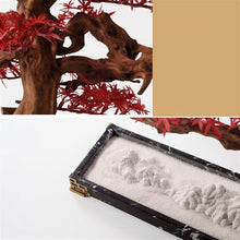 YXIANG56Q Fake Plants Zen Simulation Red Maple Leaf Ornaments Entrance Study Office Coffee Table Bonsai Ornaments Upscale Decorations Bonsai Tree, yuqing2022