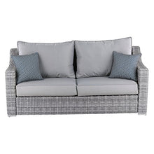 Elle Decor Vallauris Patio Outdoor Furniture Collection, Premium All Weather Wicker, Sofa, Gray
