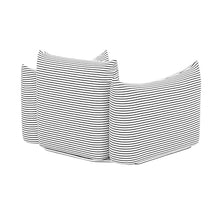 TOV Furniture Saint Tropez Pearl and Black Striped Stuffed Outdoor Armchair