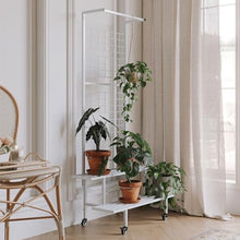 Hanging Plant Stand Indoor 3-Tier Plant Shelves With Bar Metal Plant Rack Flower Pot Stand Plant Stand With High Loading Capacity Planter Shelves With Grid Panel Plant Shelf For Garden Balcony