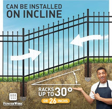 Fencer Wire 100FT Heavy Duty Flat Top Fence Barrier Kit Black