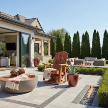 Outdoor Escape Brown Adirondack Swivel Glider, Durable Outdoor Chair, Gorgeous Finish, All-Weather Wood Design