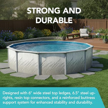 Puri Tech 18'x52 Lakeview Above Ground Swimming Pool Set with Liner, Skimmer, Liner Pad, and Pool Cove for Replacement Backyard Swimming Pool Setup