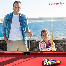 SereneLife Portable Pool Table Red