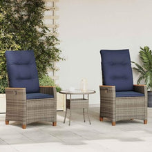 fsahslih Reclining Garden Chair Set of 2 Outdoor Patio Seats Grey