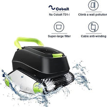 KANGJIEM Cordless Robotic Pool Cleaner, Swimming Pool Sewage Suction Robot, Swimming Pool Fish Pond Cleaning Treatment Equipment with 180 Mins Running Time, for Above-Ground Pools Up to 24 * 12 m