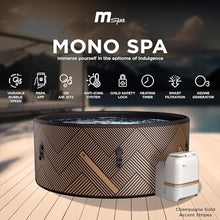 MSpa 6-Person Inflatable Hot Tub, Round Bubble Massage Spa, Champagne Gold