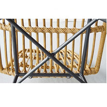 XRHDTQVVIG Dining Room Chair Terrace Creative Simple Iron Rattan Chair Outdoor Garden Backrest Single Furniture