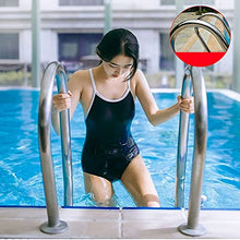 Pool Rail Swimming Pool Handrail Pool Railing Stainless Steel Rustproof Pool Handrail Humanized with Blue Grip Cover & Drill Bit Screws