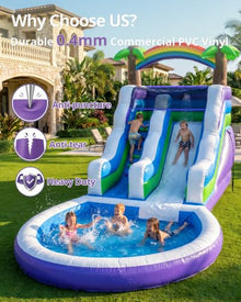 WELANDFUN 24.6ft PVC Commercial Inflatable Water Slide for Big Kids Adults
