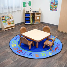 Children's Factory Angeles Baseline Toddler Table and Chairs Set Natural Wood