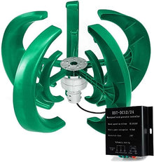 3000 Generator Kit 5 Blades Portable Vertical Axis Wind Generator with Charge Controller, Natural Power System,24v