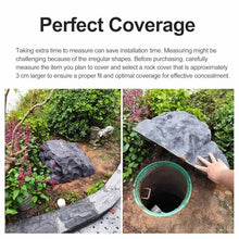 Garden Stones Decorative,Simulated Landscape Rocks,Large Outdoor Hollow Fiberglass Waterproof Cover For Garden Well Cover Decoration,Lightweight Fake Rock Cover,Landscape Rocks Cover(40x35x110cm/15.7x