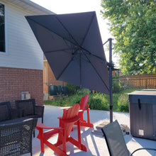 OROTLECT 108×144“ Rectangular Swivel Left-right Tilt Cantilever Gray Umbrella with 360-degree Rotation