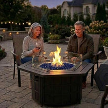 Custom Sized Hexagon Wind Guard for Gas Fire Pits
