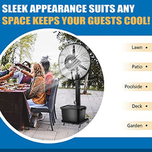 Preferspace Outdoor Cooling Fan Misting Fan Industrial Fan Outdoor Water Patio Water Tank Electric Fans Heavy Duty Garden Backyard Fan, 3 Speed Setting