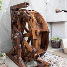 Wooden Waterwheel Fountain, Outdoor Garden Fountain, Large Freestanding Water Fountains for Yard, Pond Décor(15.4x37.4x41.7in)