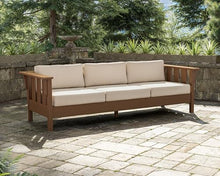 Martha Stewart by POLYWOOD® Acadia Deep Seating Sofa in Slate Grey/Midnight Linen