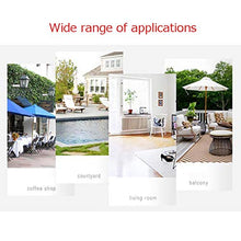 ERoomQ Folding Table with Table/Chairs, Outdoor/Balcony/Garden and Chair Combination of Three Parts, Simple Style, Plain Iron