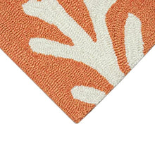 Liora Manne CAPRI Indoor/Outdoor Handmade Area Rug - Coastal Beach Accent Coral Border Orange 8'3" x 11'6