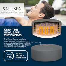 Bestway SaluSpa Santorini HydroJet Inflatable Hot Tub with EnergySense Cover