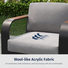 EAST OAK Signature 3-Piece Aluminum Patio Furniture Set Dark Grey