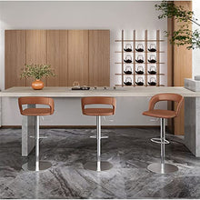 HASMI Counter Stools Bar Chairs Modern Adjustable High Back Chair Living Room Dining Room Bar Decoration Lift Back Bar Chair Stainless Steel Bar Chairs Bar Stools (Color : A)