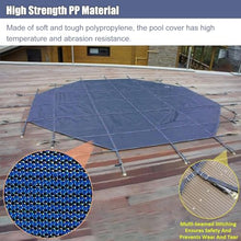 HDYZJQ Heavy Duty Winter Pool Covers for Inground Pools, Outdoor Round Pool Anti-Snow Rainproof Protector Cap, Portable Ground Swimming Pool Safety Covering(Dia 17ft (5.2m))