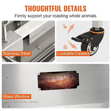 WACTO 50W 132LBS Roaster Spit Rotisserie BBQ Grill for Pig Lamb Chicken