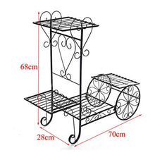 SIDUFHAOPKLL 4 Layers Plants Stand Flower Rack Metal Indoor Plant Shelves Multi-story Outdoor Floor Shelf Balcony(Black)