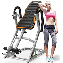 HARISON Heavy Duty Inversion Table for Back Pain Relief 350 LBS Capacity with 3D Memory Foam Black+Red