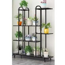 Metal Plant Stand with Wheel, Multifunctional Plant Stands Floor-to-Ceiling Flower Rack Garden Plant Containers Tools Equipment for Indoor (Color : Black-120x28x150cm)