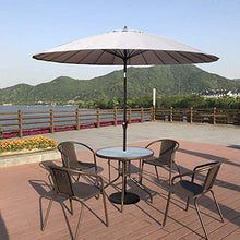 JDXQBLD Outdoor Garden Parasol Umbrella |2.7M| Round/Tiltable/with Crank / 38MM Umbrella Pole, for Terrace/Patio/Balcony/Coffee Table - Without Base，Purple