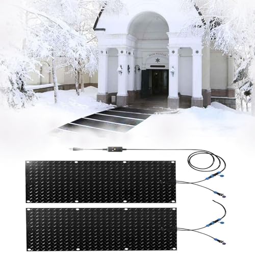 DRemdo 10x20 Inch Non-Slip Rubber Heated Snow Melting Mat